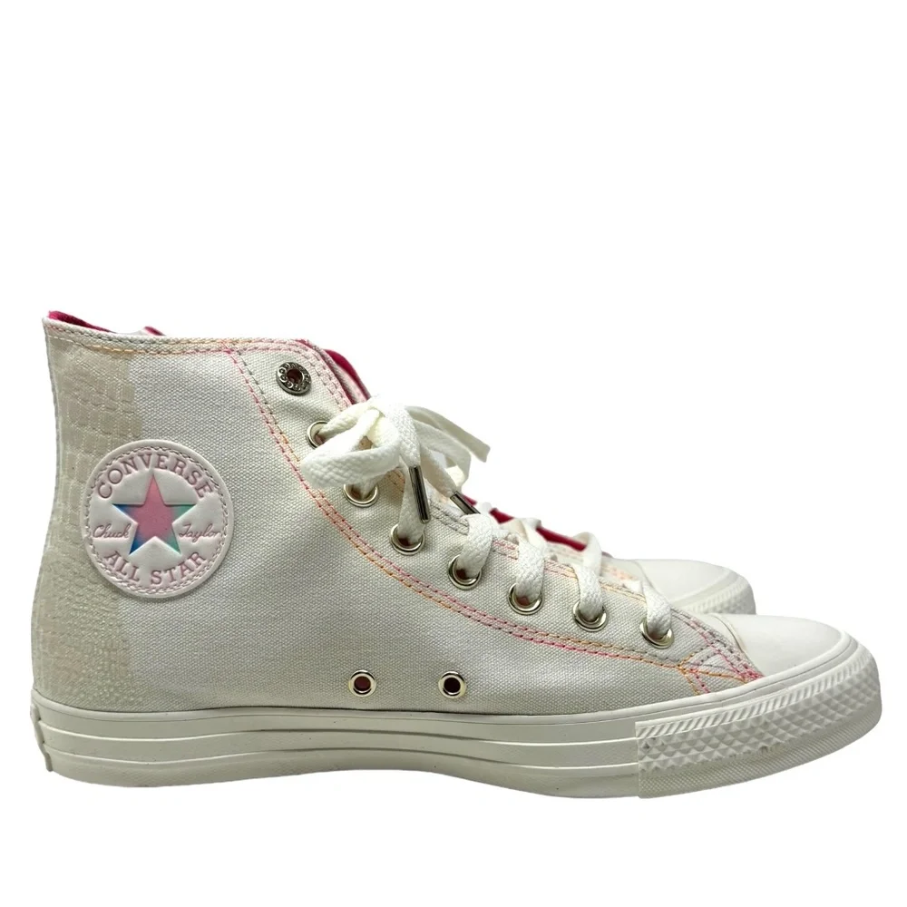 Converse Chuck Taylor High Sneakers Casual Skate Shoe Women Egret Canvas A06865C